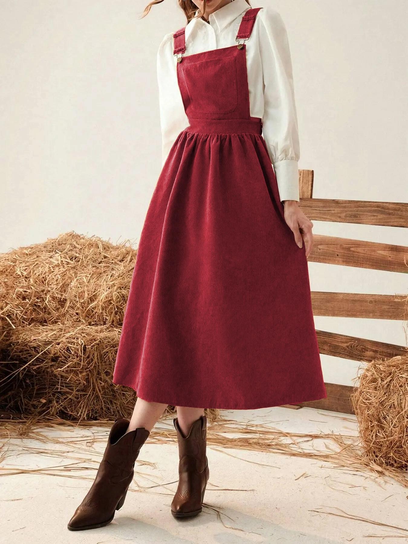 Robe Mi-Longue Printemps & Automne – Style Français & Coupe Ample
