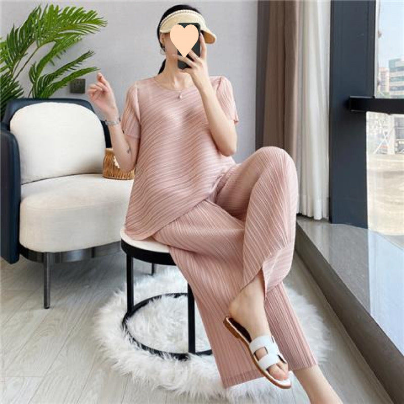 Ensemble Chic et Fluide – Haut à Manches Longues et Pantalon