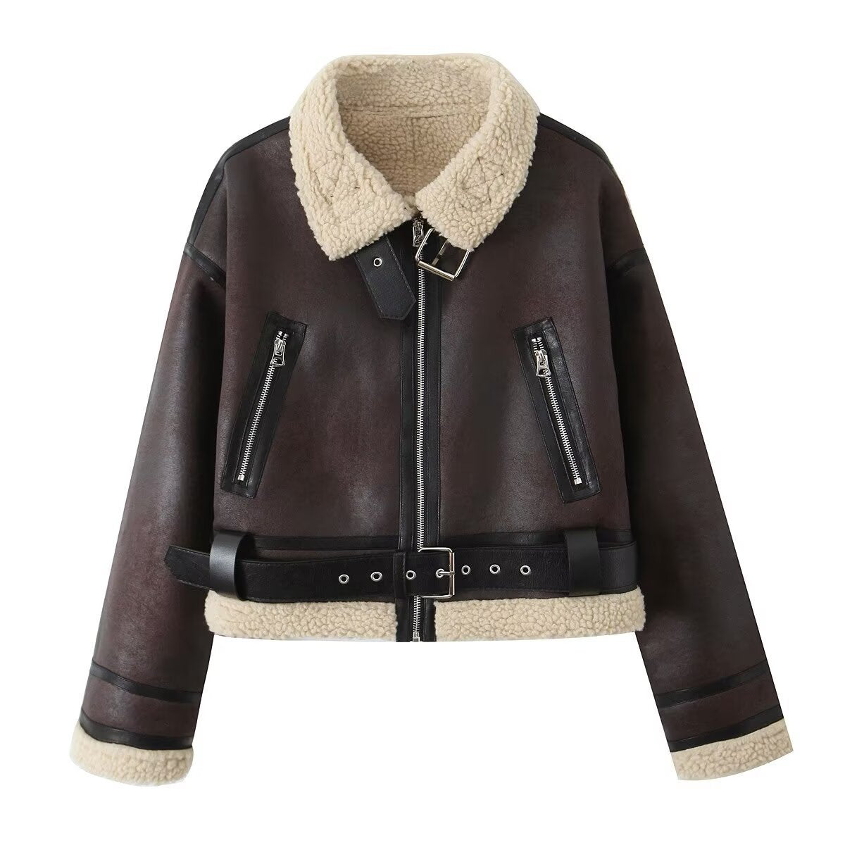 Jacket court décontracté à double face