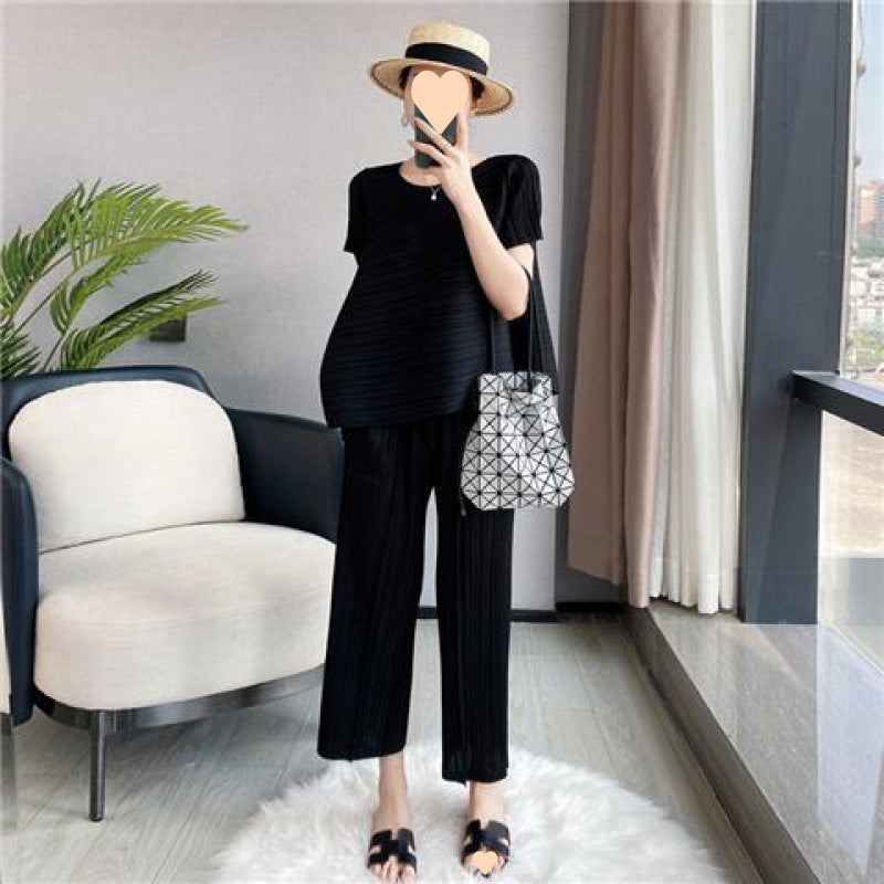 Ensemble Chic et Fluide – Haut à Manches Longues et Pantalon