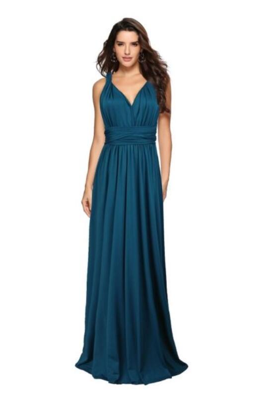 Robe Longue Multi-Styles – Bretelles Longues & Dos Nu Élégant