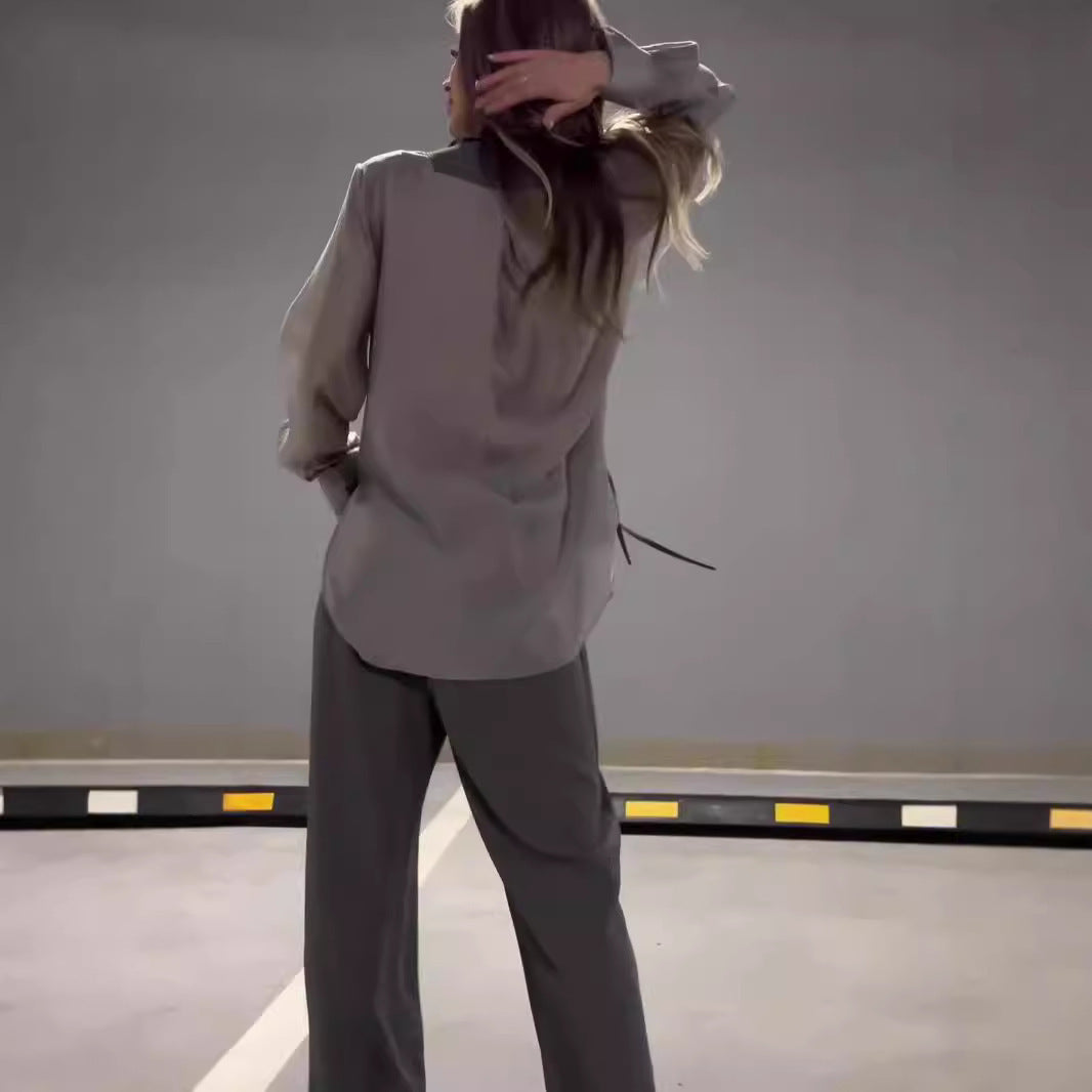 Ensemble Femme Élégant en Mousseline de Soie