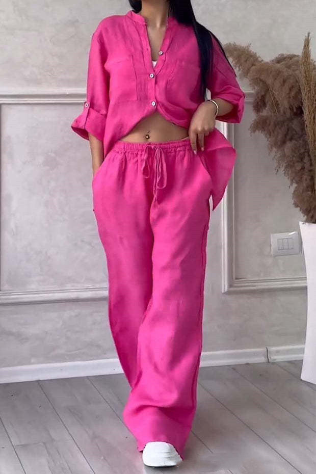 Ensemble Femme – Haut Lacé & Pantalon Assorti