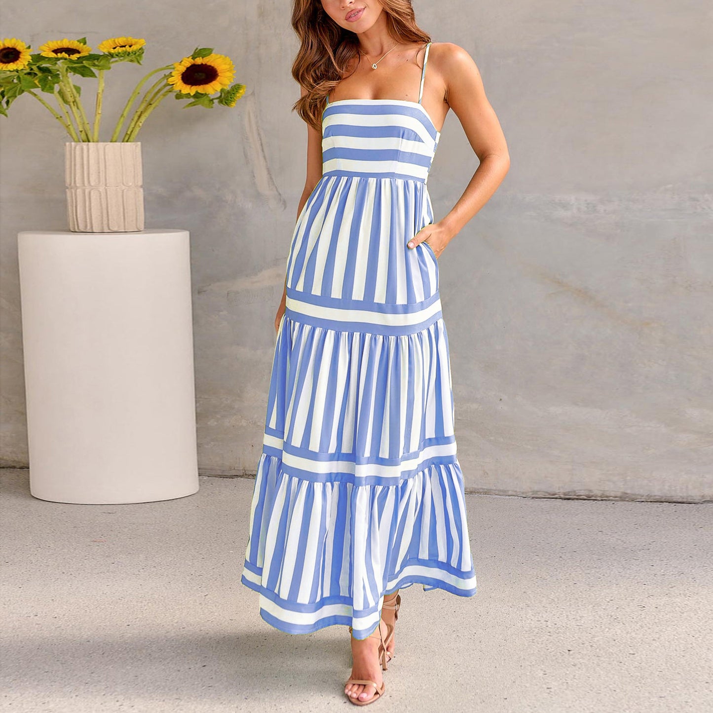 Robe Sexy à Bretelles Fines