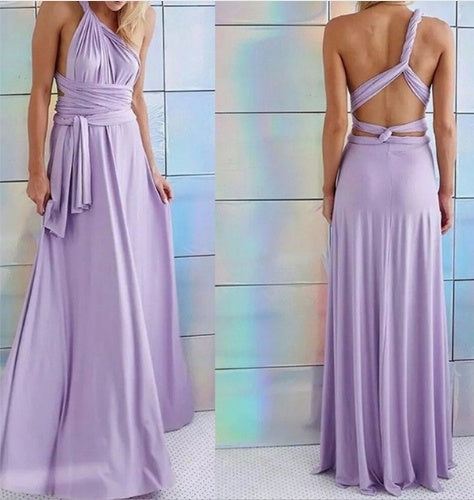 Robe Longue Multi-Styles – Bretelles Longues & Dos Nu Élégant