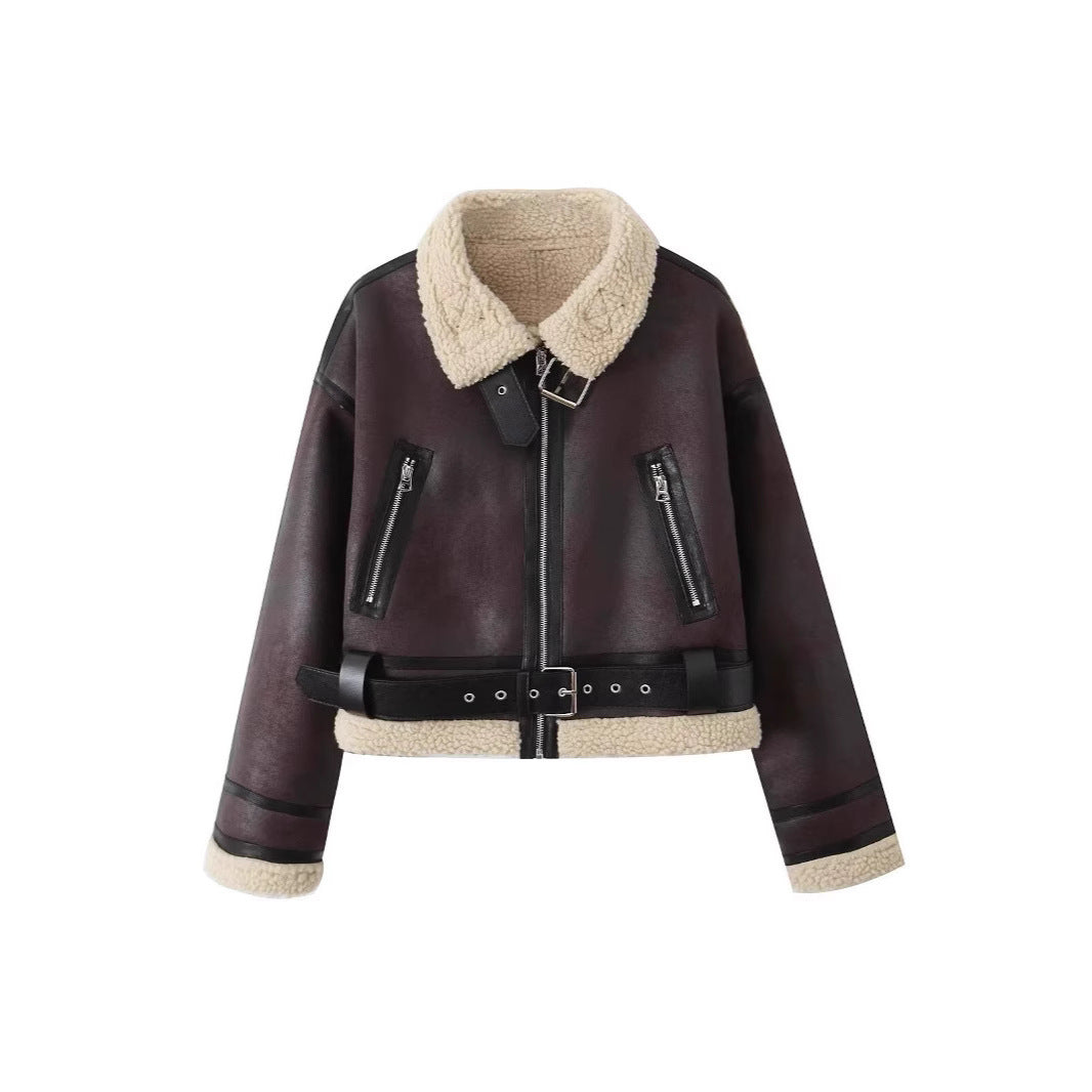 Jacket court décontracté à double face