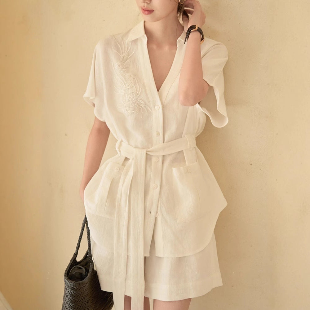 Ensemble Femme – Haut & Short Mi-Cuisse Élégant.