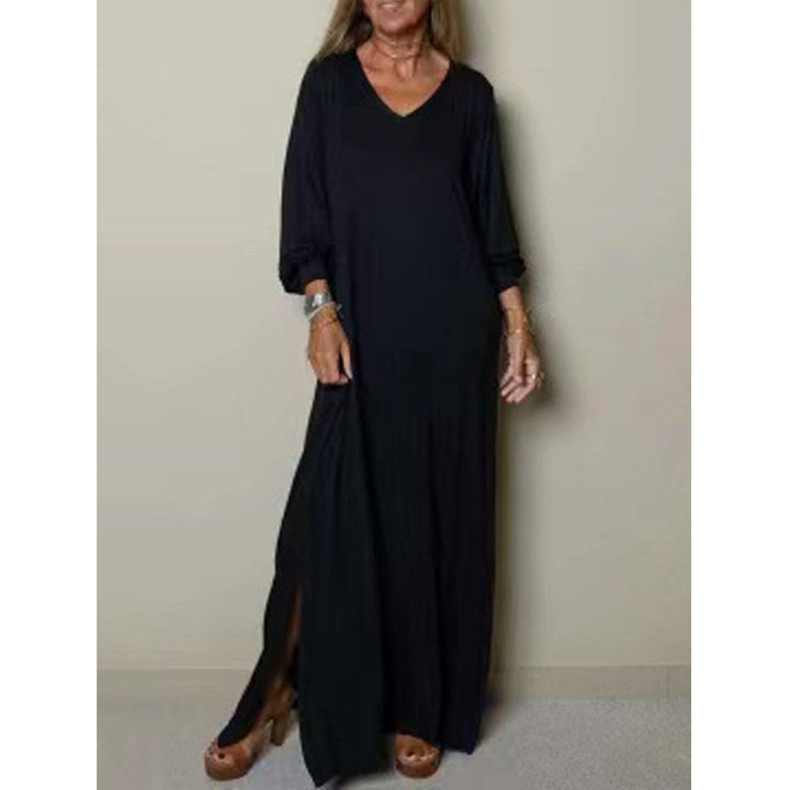 Robe décontractée à manches longues pour dames