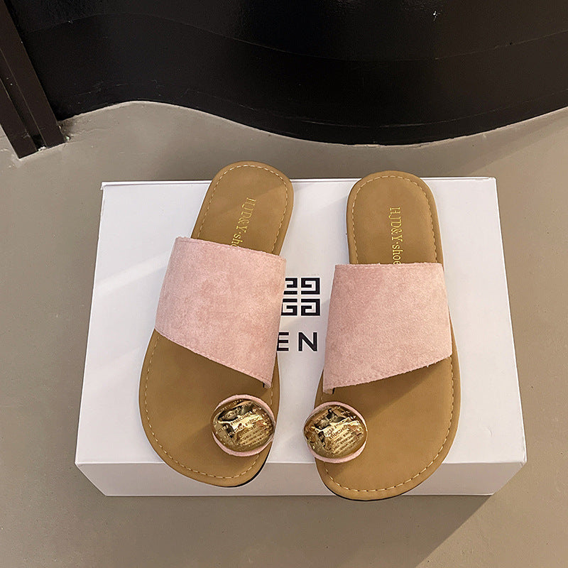 Tongs Femme – Bout Français & Semelle Plate.