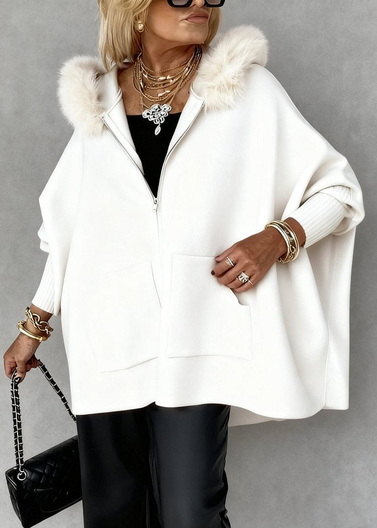 Gilet à Capuche Plush – Chaud & Zip
