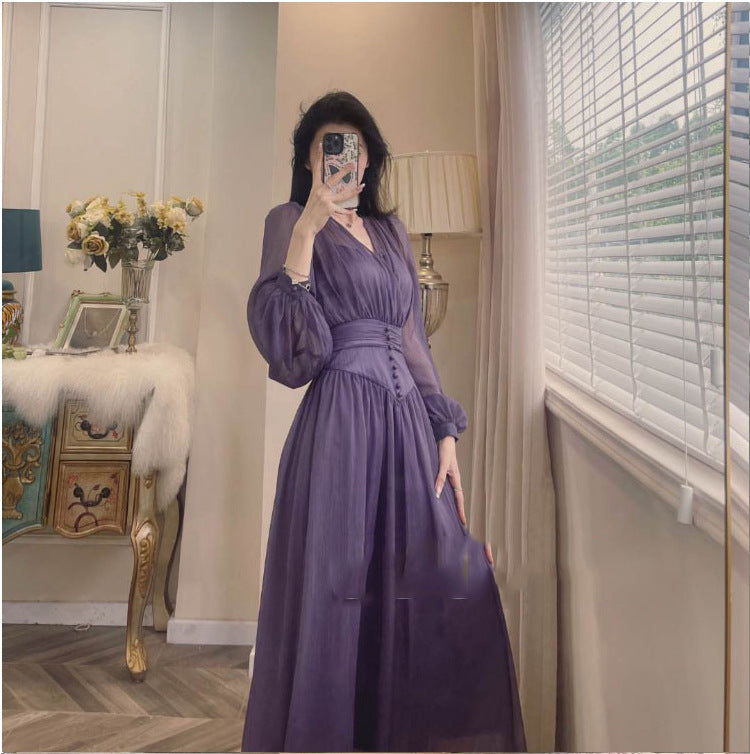 Robe Femme Élégante – Couleurs Unies & Style Simple