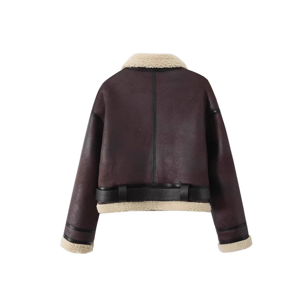 Jacket court décontracté à double face