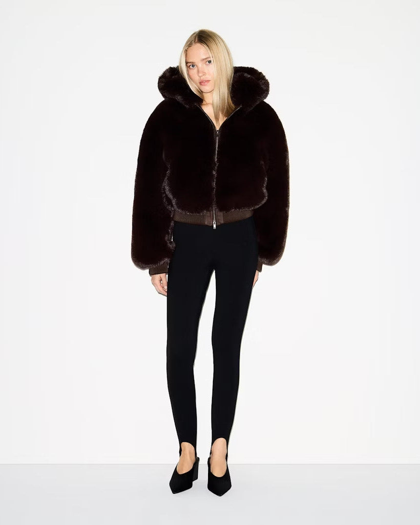 COCOFUR— Veste Fausse Fourrure Zippée