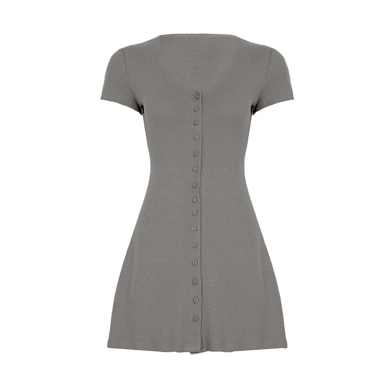 Robe Courte Style Français – Jupe Évasée Look Rétro Chic