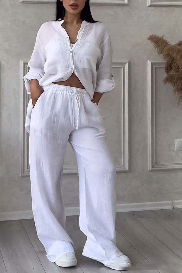 Ensemble Femme – Haut Lacé & Pantalon Assorti