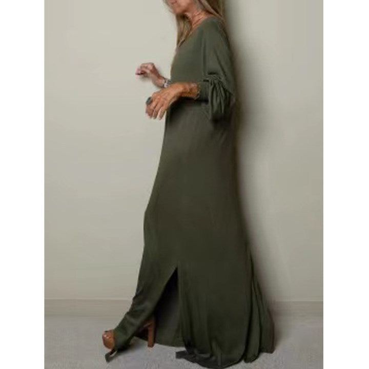 Robe décontractée à manches longues pour dames