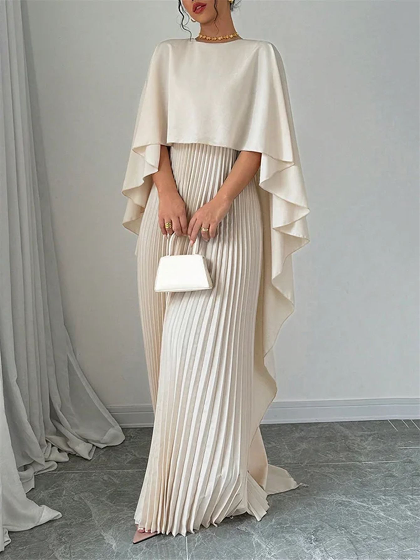 Robe Femme en Tissu Tissé – Style Élégant et Tempérament Professionnel