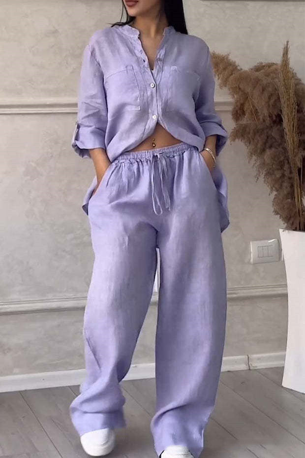 Ensemble Femme – Haut Lacé & Pantalon Assorti