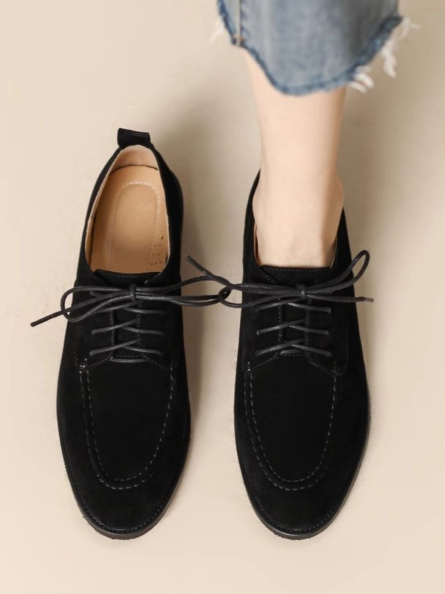 Chaussures Femme en Suédine – Bout Carré & Talon Moyen