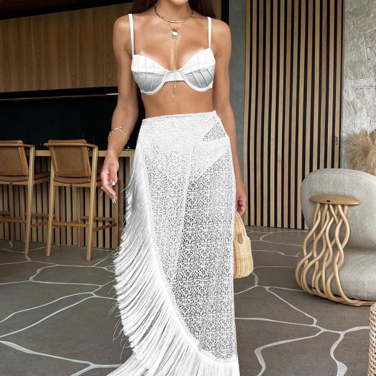 Jupe & Tanga Assorti Look Plage Élégant