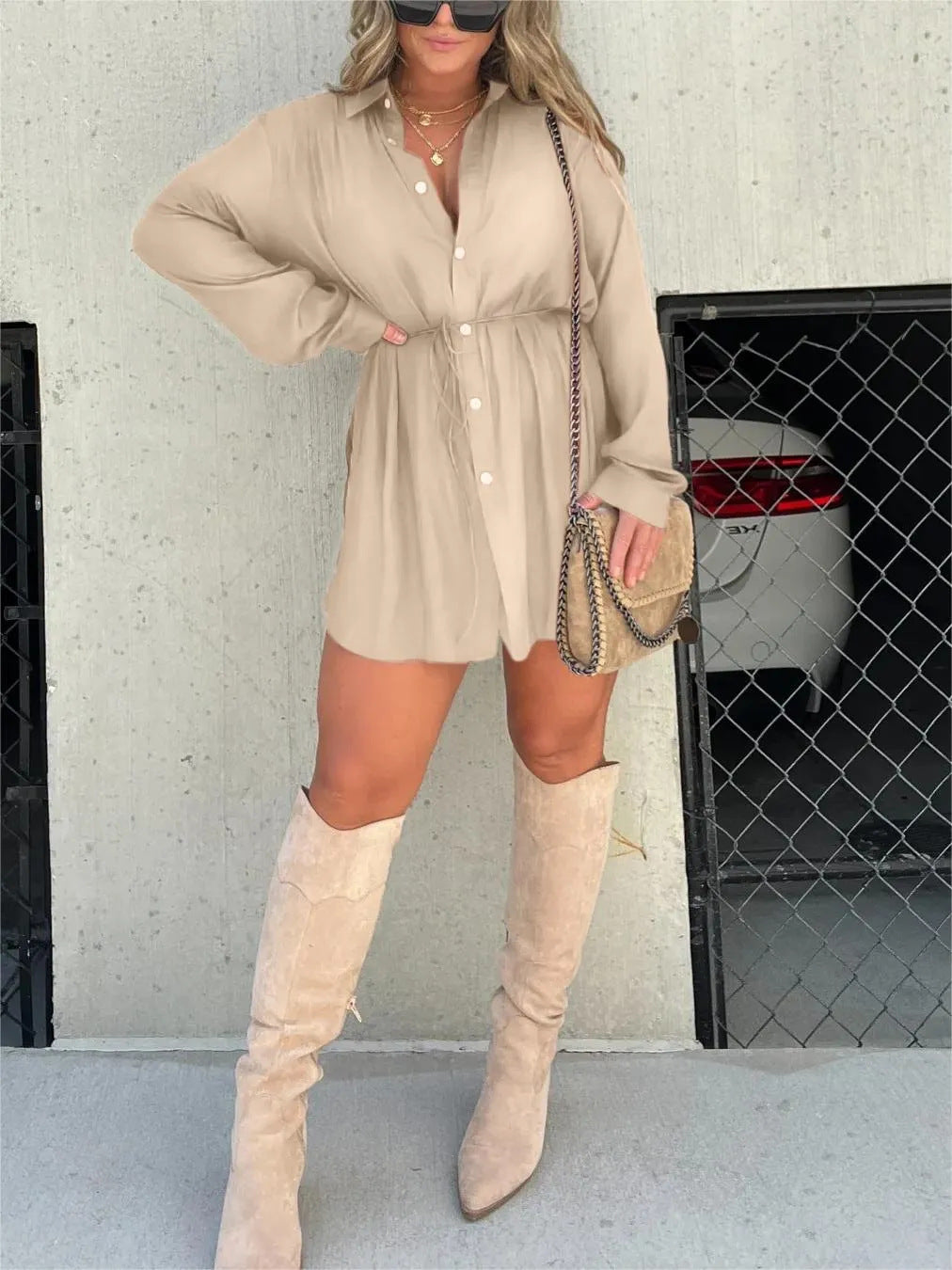 Combinaison Femme à Lacets – Manches Longues & Coupe Short