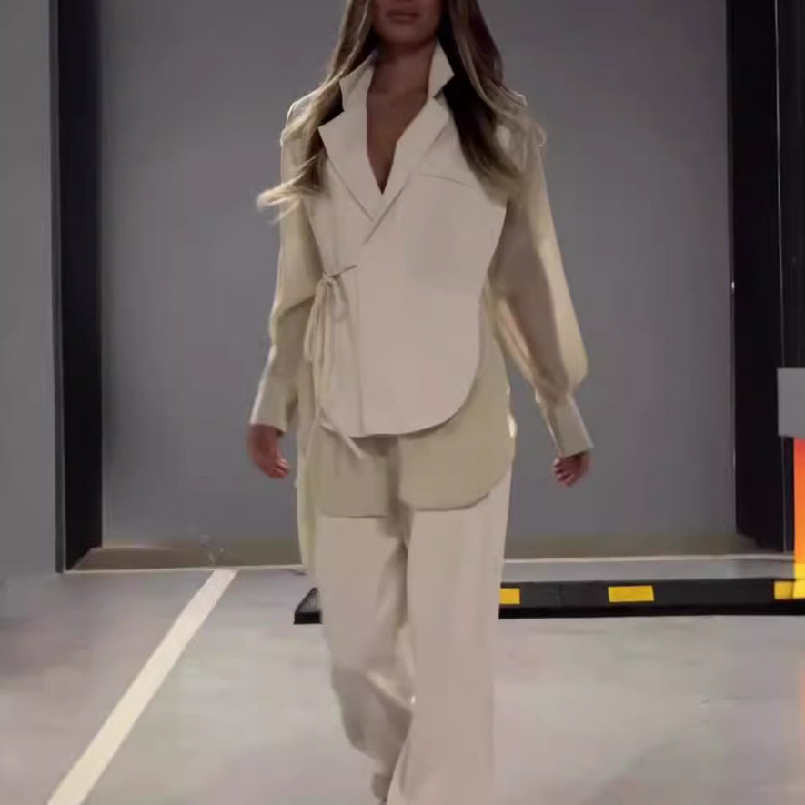 Ensemble Femme Élégant en Mousseline de Soie