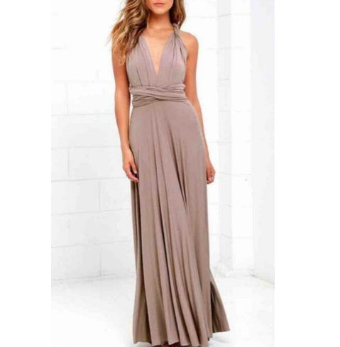Robe Longue Multi-Styles – Bretelles Longues & Dos Nu Élégant