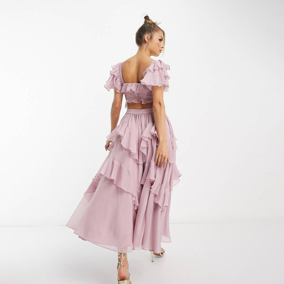 Robe Longue Plissée en Tulle – Élégance et Confort