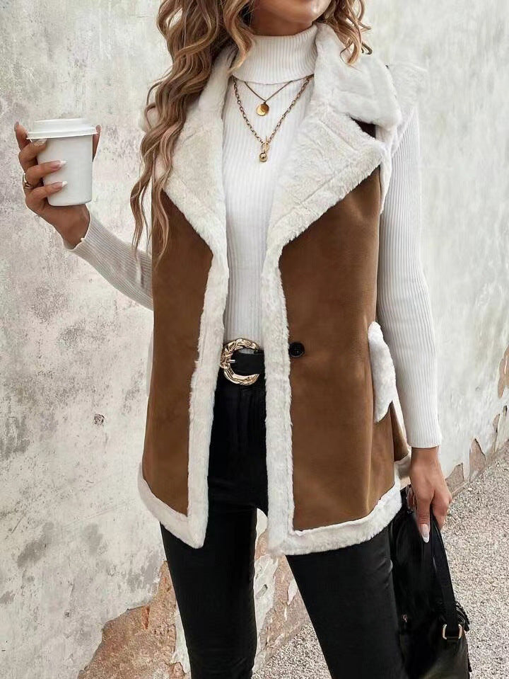 Gilet en laine d'agneau à la mode