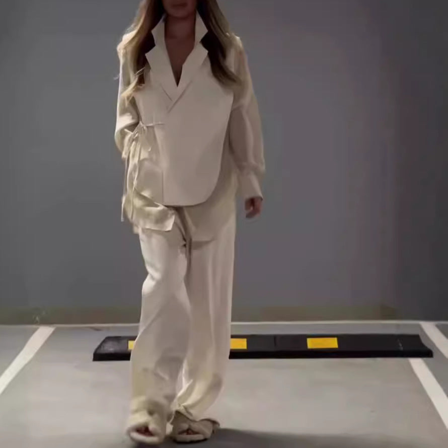 Ensemble Femme Élégant en Mousseline de Soie