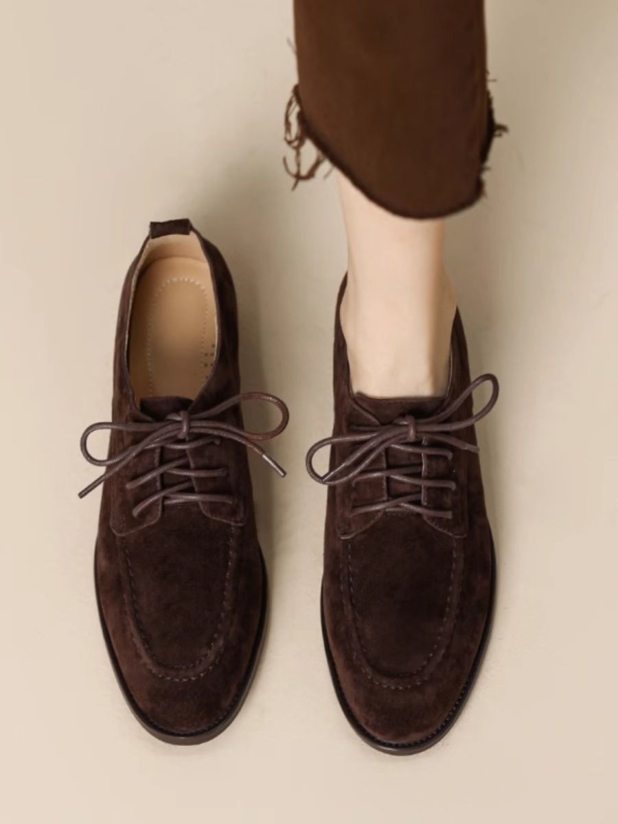 Chaussures Femme en Suédine – Bout Carré & Talon Moyen