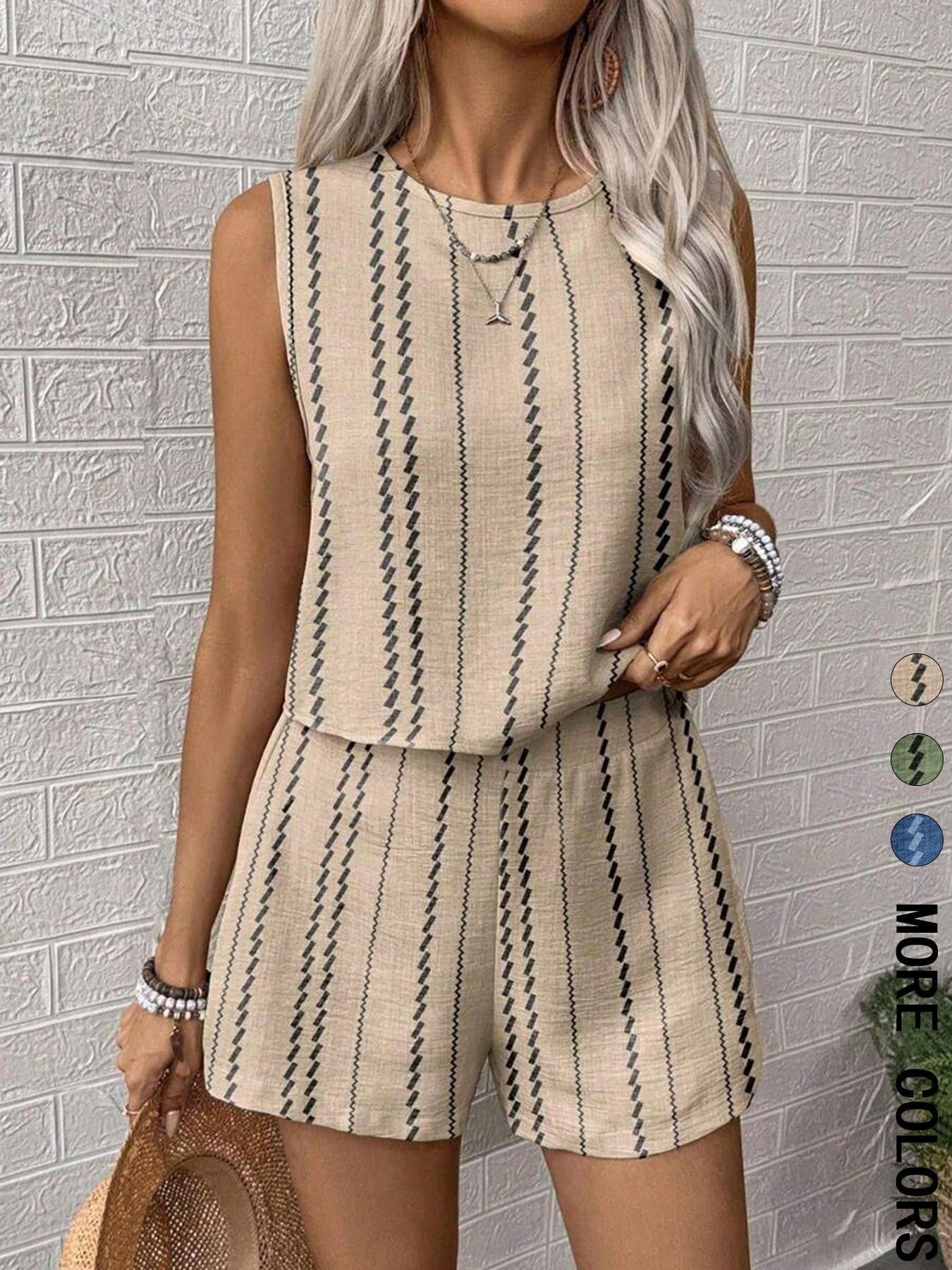 Ensemble Femme Sans Manches – Haut & Pantalon