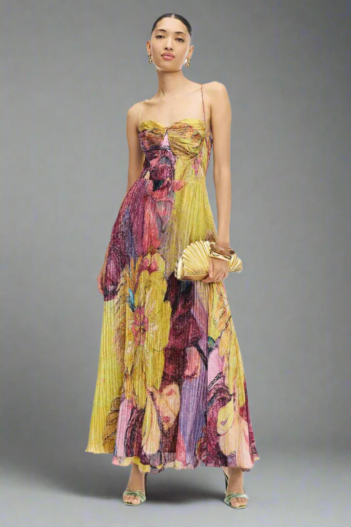 Robe Longue Jaune Bustier – Style Vacances