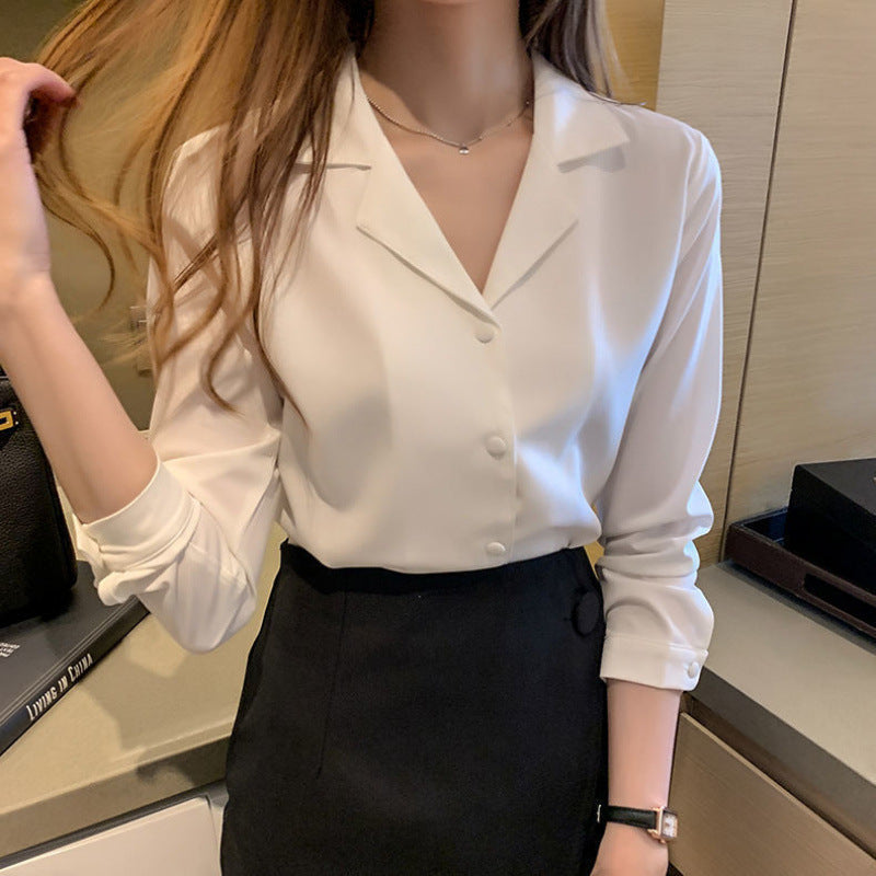 Chemise en Chiffon à Manches Longues – Élégance Urbaine