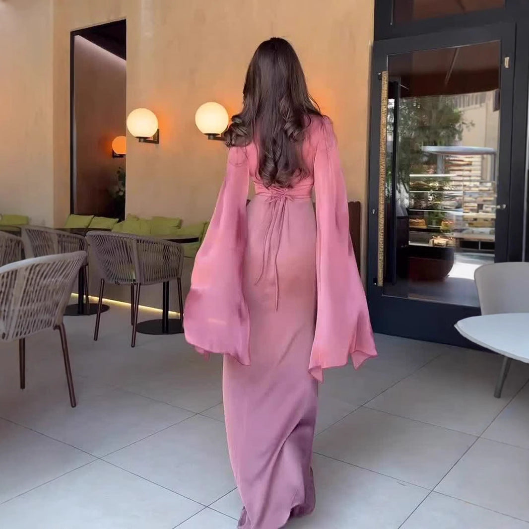 Robe Longue A-line – Élégance Fraîche et Confortable