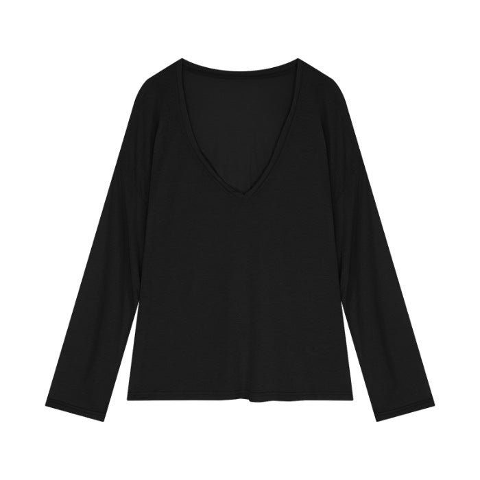 Top Femme – Manches Longues, Couleur Unie