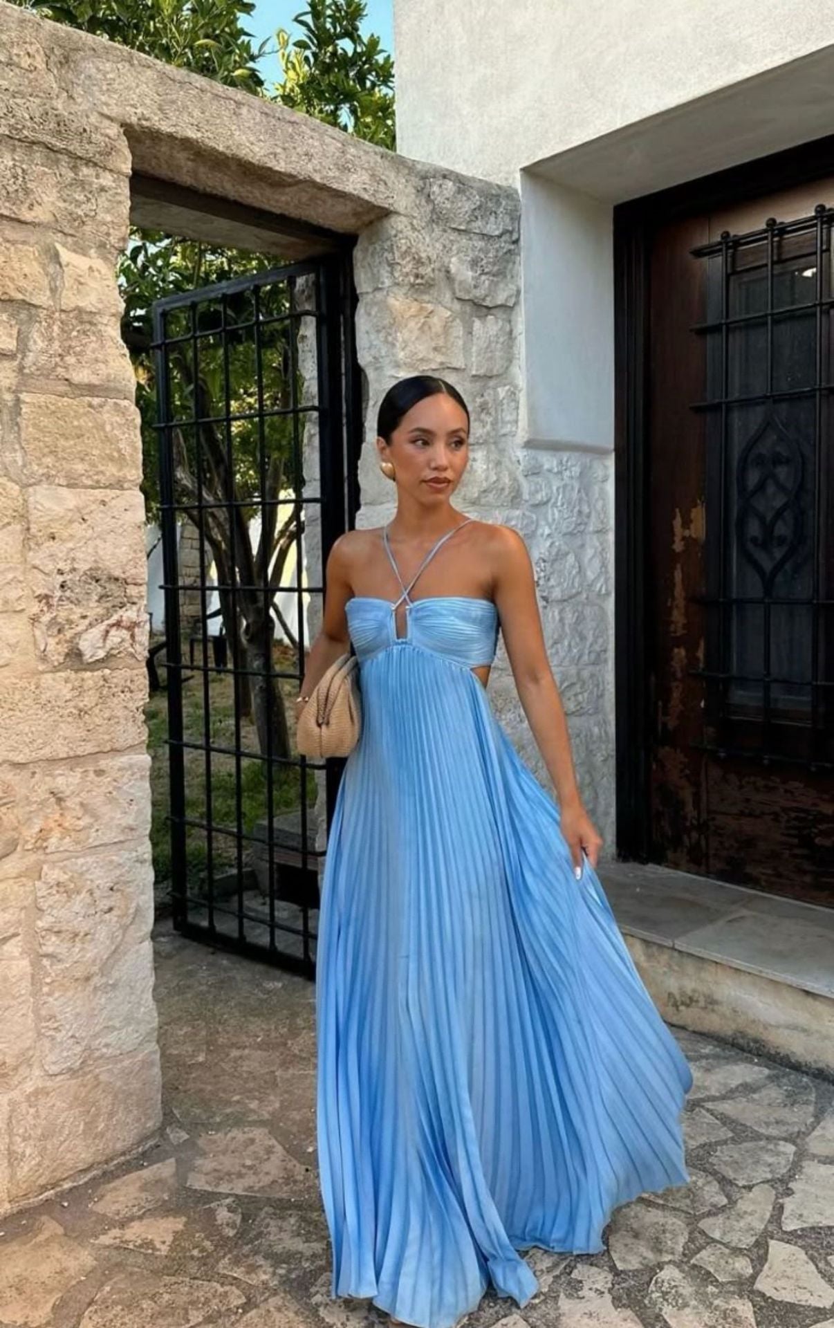 Robe Longue Femme – Robe Tube à Taille Haute et Jupe Évasée