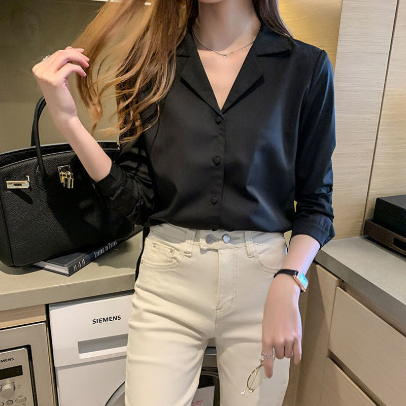 Chemise en Chiffon à Manches Longues – Élégance Urbaine