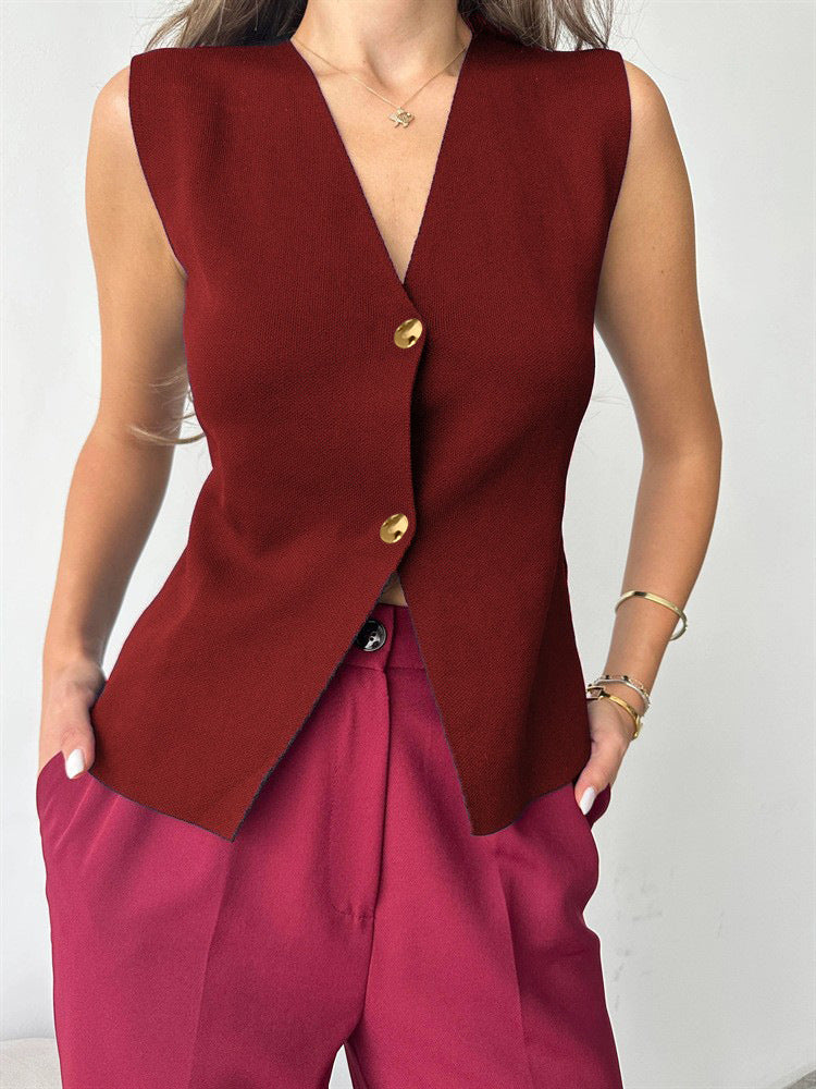 Cardigan Rétro Artistique à Boutons – Coupe Ajustée