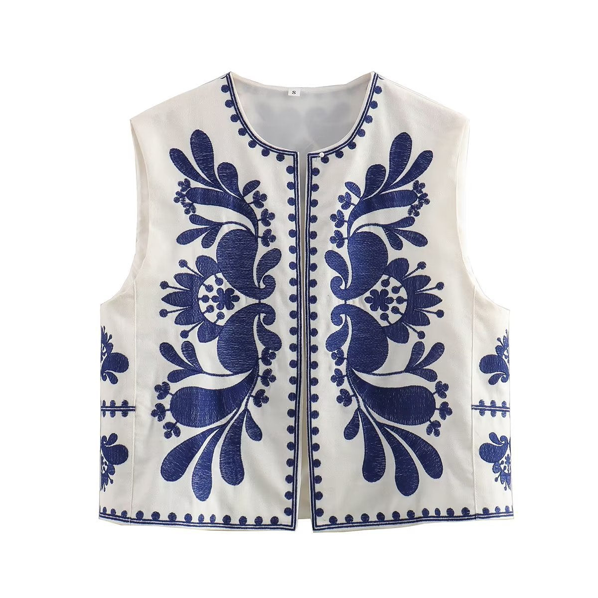 Top Femme à Fleurs Brodées – Style Bandeau Sans Bretelles
