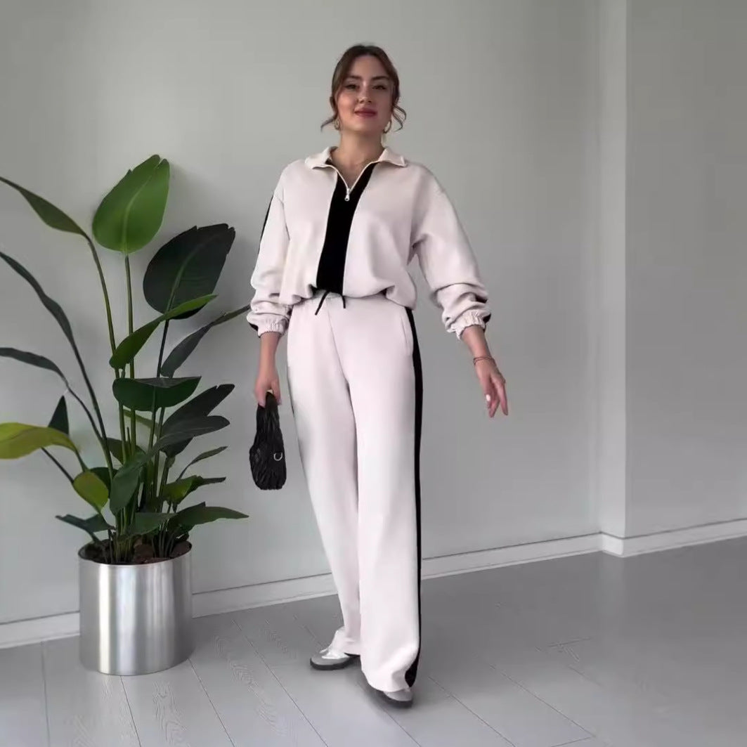 Kaïna – Ensemble Casual Contrast Chic