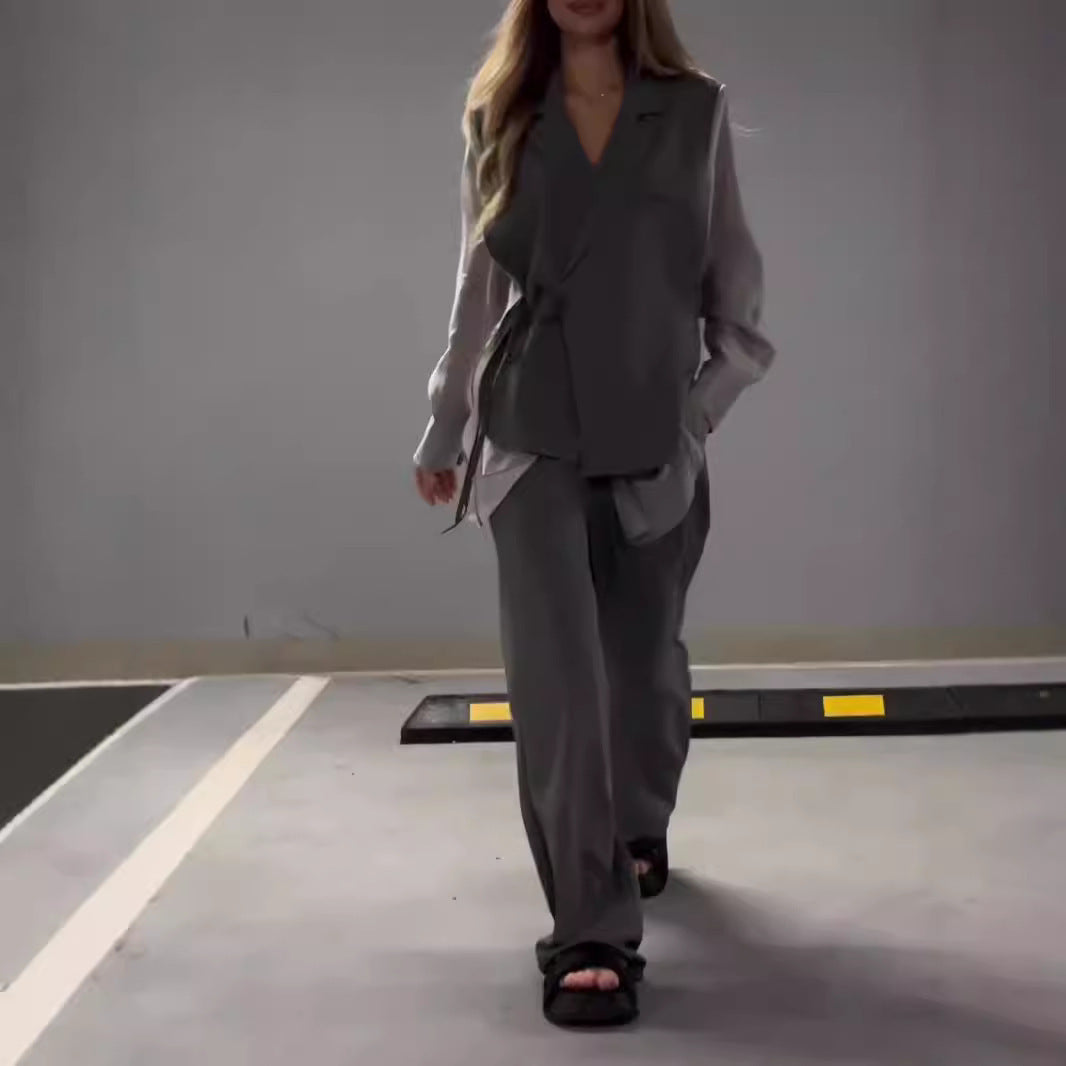 Ensemble Femme Élégant en Mousseline de Soie
