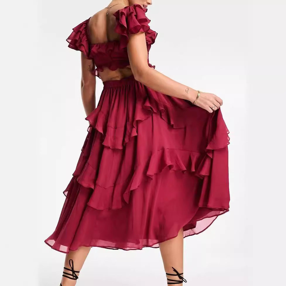 Robe Longue Plissée en Tulle – Élégance et Confort