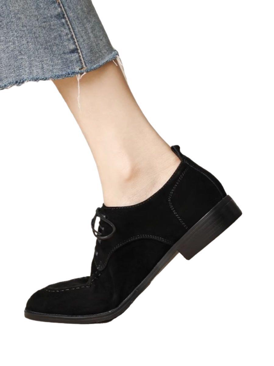 Chaussures Femme en Suédine – Bout Carré & Talon Moyen