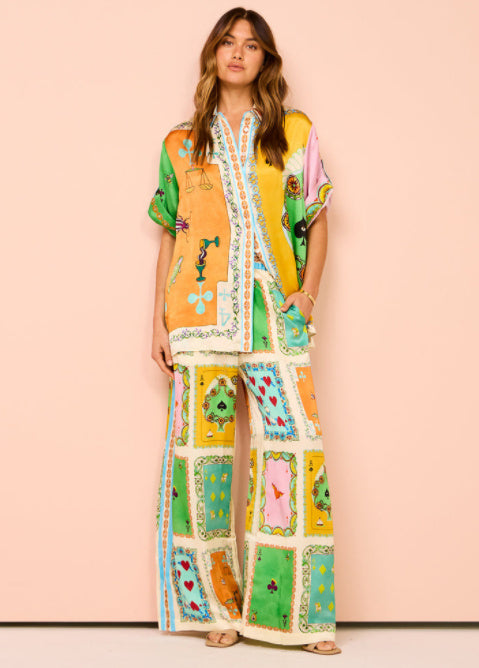 Ensemble Femme Élégant – Motif Fleurs & Feuillages