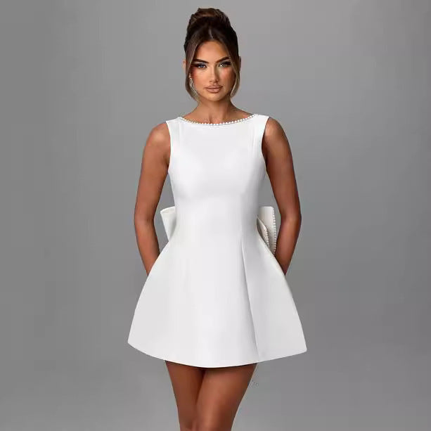 Robe A-Ligne Blanche – Style Frais & Élégant