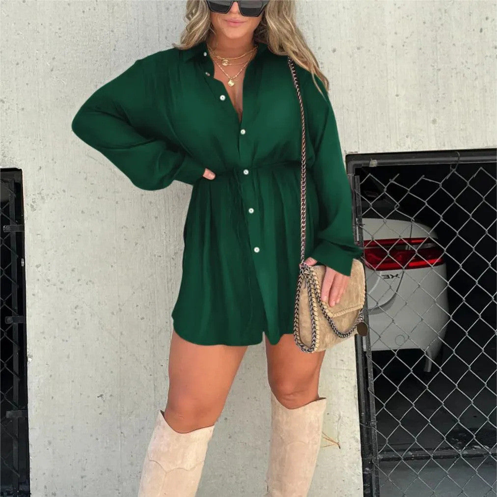 Combinaison Femme à Lacets – Manches Longues & Coupe Short