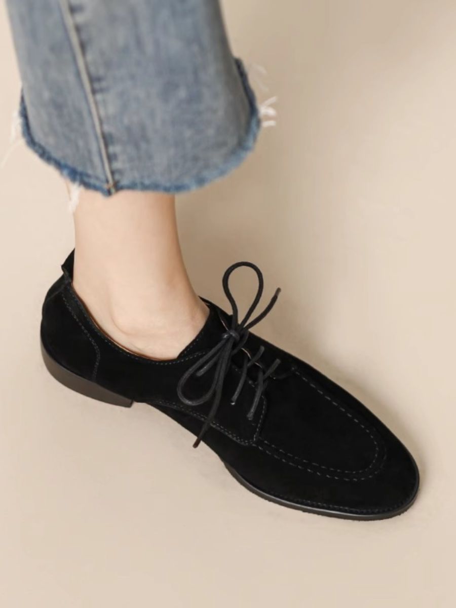 Chaussures Femme en Suédine – Bout Carré & Talon Moyen