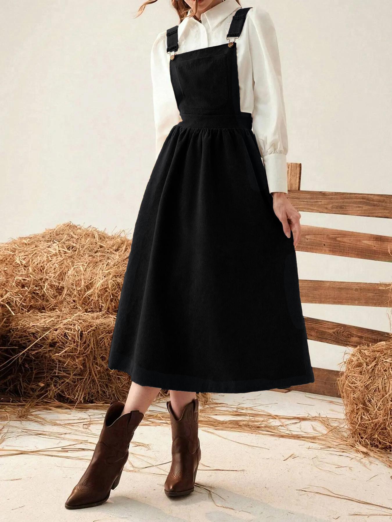 Robe Mi-Longue Printemps & Automne – Style Français & Coupe Ample