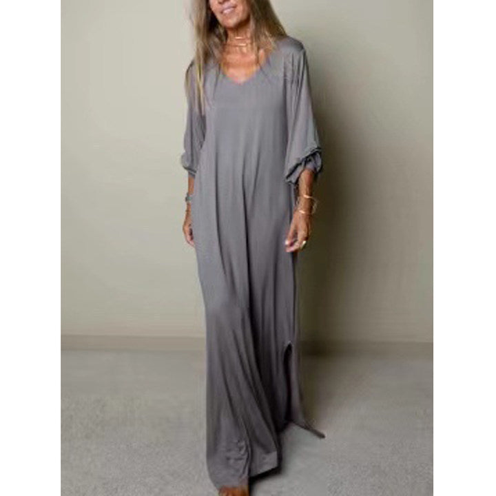 Robe décontractée à manches longues pour dames